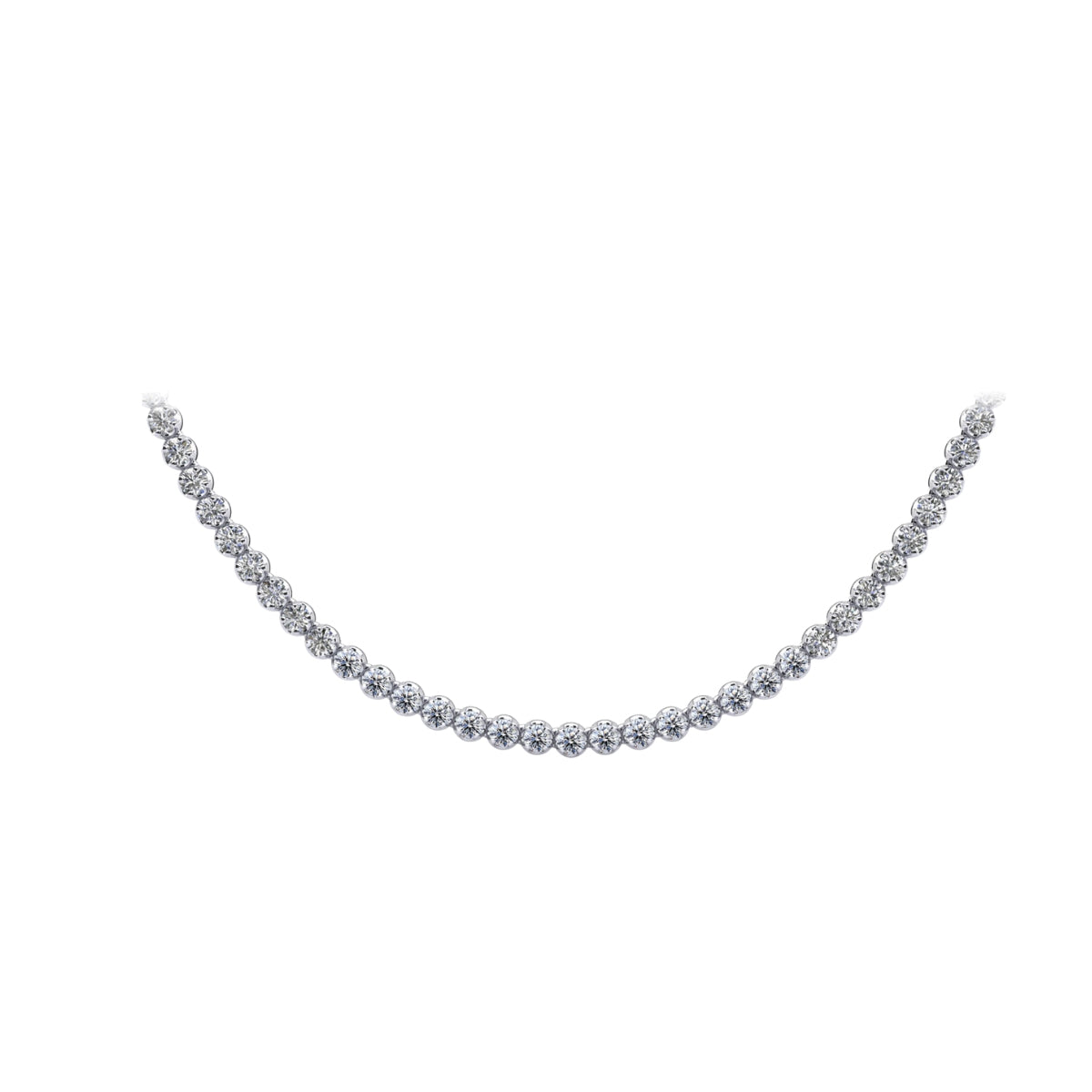 Crown Diamond Tennis Necklace