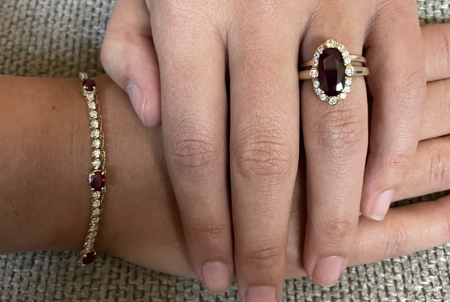 Ruby & Diamond Tennis Bracelet