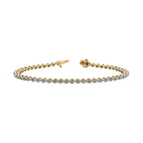 Sculpted Diamond Tennis Bracelet