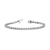 Three Prong Diamond Tennis Bracelet