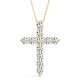 LE Classic Diamond Cross Necklace