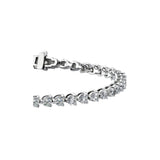 Three Prong Diamond Tennis Bracelet