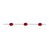 Jewel Toned Diamond Tennis Bracelet