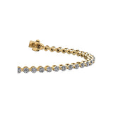 Sculpted Diamond Tennis Bracelet
