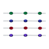 Jewel Toned Diamond Tennis Bracelet