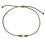 Cord and Gold Diamond Bracelet