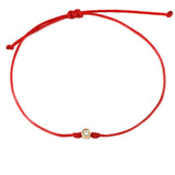 Cord and Gold Diamond Bracelet