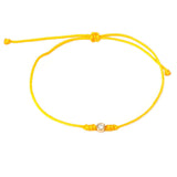 Cord and Gold Diamond Bracelet
