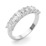 Emeralds Diamond Half Eternity Band