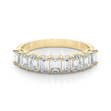 Emeralds Diamond Half Eternity Band