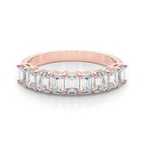 Emeralds Diamond Half Eternity Band