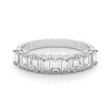 Emeralds Diamond Half Eternity Band