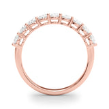 Ovals Diamond Half Eternity Band