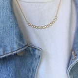 Lively Diamond Bezel Bar Necklace