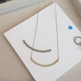 Lively Diamond Bezel Bar Necklace
