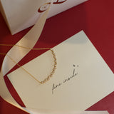 Lively Diamond Bezel Bar Necklace