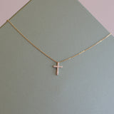 LE Classic Diamond Cross Necklace