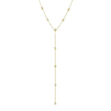 LE Diamond Station Lariat Necklace