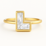 A to Z Diamond Letter Ring