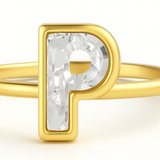 A to Z Diamond Letter Ring