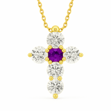Little Cross Diamond & a Gem Necklace