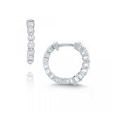 Sculpted Diamond Hoops